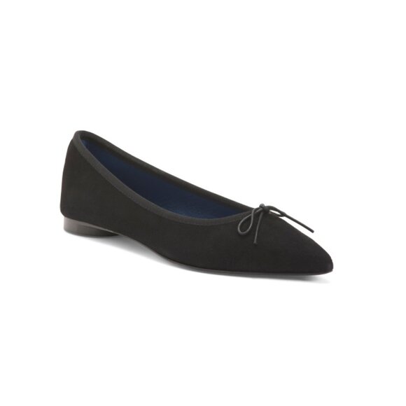 NUR ITALY Black Made In Italy Suede Isabella Flats - Picture 1 of 2